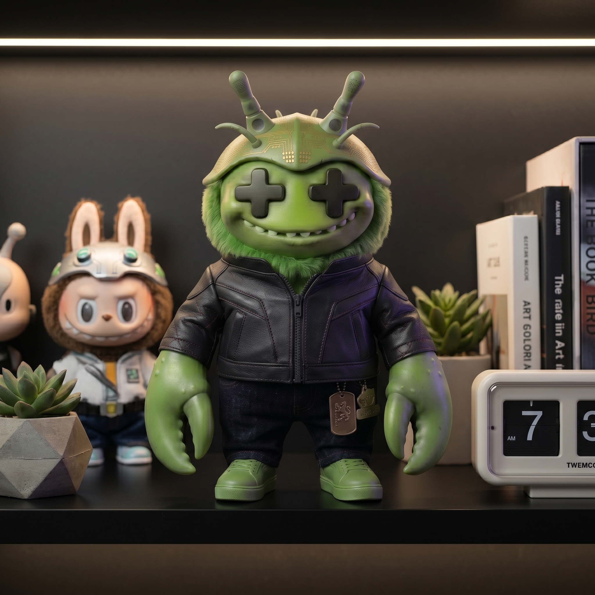 Glytch on a shelf